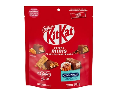 Nestlé KitKat Lovers Minis, Variety Pack, Caramel, Lotus Biscoff, Cinnabon - 300.0 G