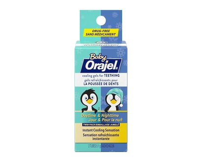 Gels rafraîchissants Baby OrajelMC de jour et de nuit pour la dentition - 5 G