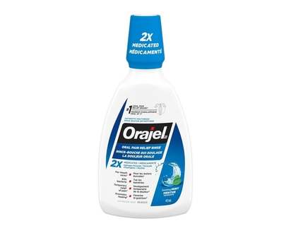 Orajel Oral Pain Relief Antiseptic Rinse - 473 ML