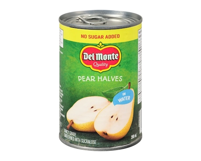 Del Monte No Sugar Added, Pear, Halves, in Water - 398.0 ML