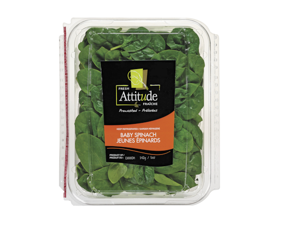 Attitude Fraîche Jeunes épinards prélavés - 142.0 G