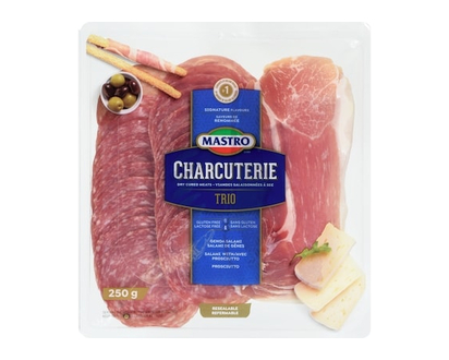 Mastro San Daniele Charcuterie Trio Value Pack - Genoa Salami, salami with prosciutto, prosciutto - 250.0 G