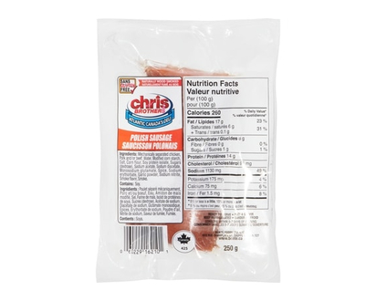 Chris Brothers Polish Sausage - 250.0 G