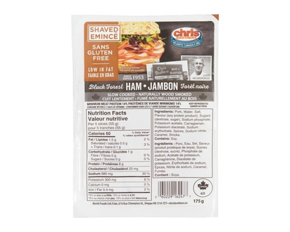 Chris Brothers Shaved Black Forest Ham - 175.0 G