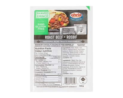 Chris Brothers Shaved Roast Beef - 150.0 G