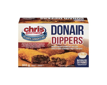 Chris Brothers Donair Dippers Uncooked Breaded Seasoned Beef Cutlettes - 633.0 G