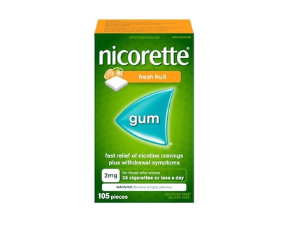 Nicorette Nicotine Gum, Nicotine 2mg, Fresh Fruit - 105.0 EA
