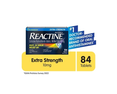 Reactine Tablets Extra Strength 10 mg - 84.0 EA