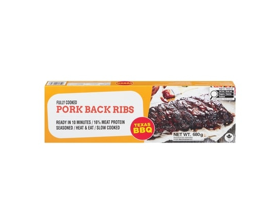 Fully Cooked Pork Back Ribs Texas Bbq - 680.0 G