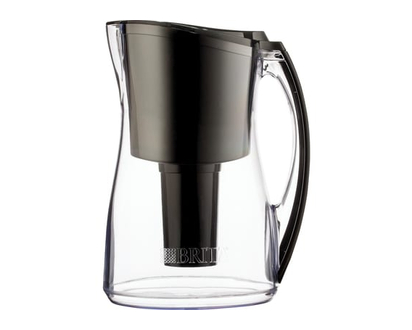 Brita Système de filtration d’eau en pichet, modèle Marina noir de 8 tasses avec 1 filtre de rechange - 1.0 EA