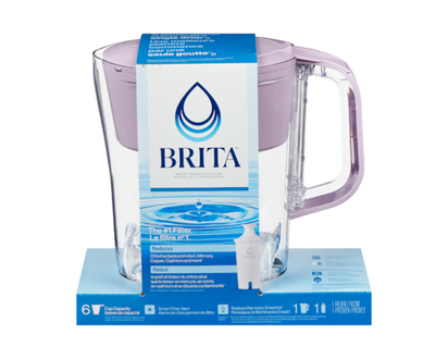 Brita Système de filtration d'eau lilas 6 tasses de capacité - 1.0 EA