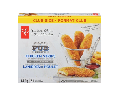 Pub Recipe Chicken Strips, Fully Cooked, Club Size - 1.4 KG