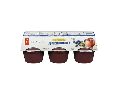 President's Choice Unsweetened Apple Blueberry Apple Sauce - 100.0 ML