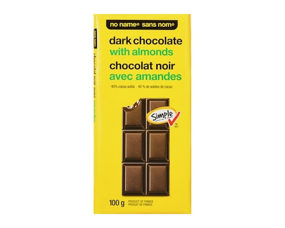 Sans Nom Tablette de chocolat noir avec amandes - 100.0 G