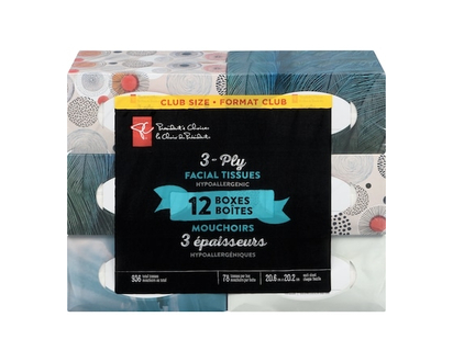 President's Choice 3-Ply Hypoallergenic Facial Tissues - 78.0 EA