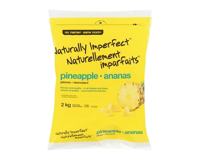 Sans Nom Morceaux d’ananas surgelés naturellement imparfaits - 2.0 KG