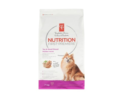 le Choix du Président NUTRITION première Petites races, Formule au poulet, au riz brun et aux pois - 7.0 KG