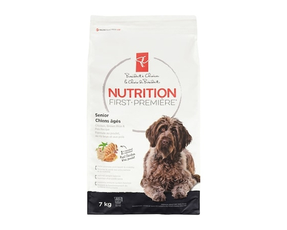President's Choice Nutrition First Senior Dog Food, Chicken, Brown Rice & Pea - 7.0 KG