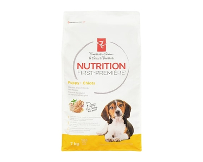 le Choix du Président Nourriture pour chiots Nutrition première, poulet, riz brun et pois - 7.0 KG