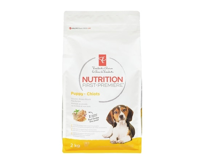 le Choix du Président Nourriture pour chiots Nutrition première, poulet, riz brun et pois - 2.0 KG