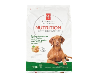 President's Choice Nutrition First Dog Food, Chicken, Brown Rice & Pea - 14.0 KG
