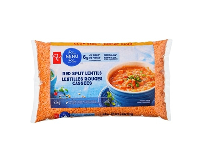 PC Menu Bleu Lentilles rouges cassées , format club - 2.0 KG