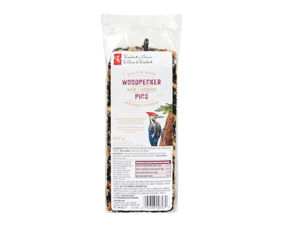 President's Choice Woodpecker Wild Bird Seed Bar With Built-In Hook - 397.0 G