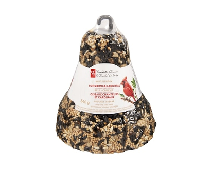 President's Choice Songbird & Cardinal Wild Bird Seed Bell With Built-In Hook - 340.0 G
