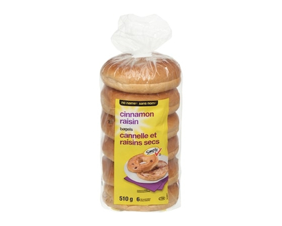 No Name Bagel Cinnamon Raisin, 6 pack - 510.0 G