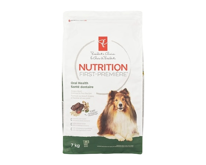 President's Choice Nutrition First Oral Health Dog Food, Angus Beef, Oatmeal & Pea - 7.0 KG