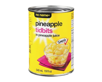 No Name Pineapple Tidbits in Pineapple Juice - 540.0 ML