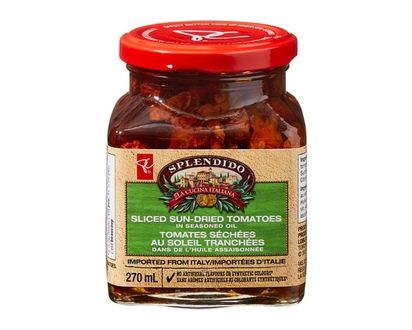 PC Splendido Tomates séchées au soleil tranchées dans de l’huile assaisonnée Splendido - 270.0 ML