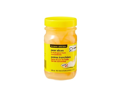 No Name Sliced Pears in Fruit Juice from Concentrate - 540.0 ML
