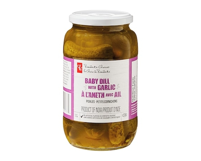 President's Choice Baby Dill with Garlic Pickles - 1.0 L
