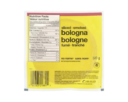 No Name Bologna, Sliced - 500.0 G