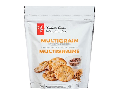 President's Choice Multigrain Baked Pita Crackers - 142.0 G