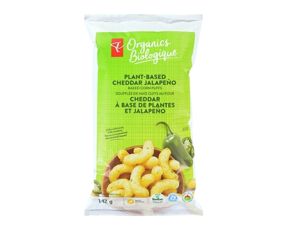 PC Organics Plant Based Cheddar Jalapeno Baked Corn Puffs - 142.0 G