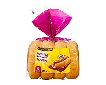 No Name Hot Dog Buns - 344.0 G