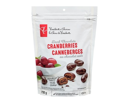President's Choice Canneberges au chocolat noir - 700 G