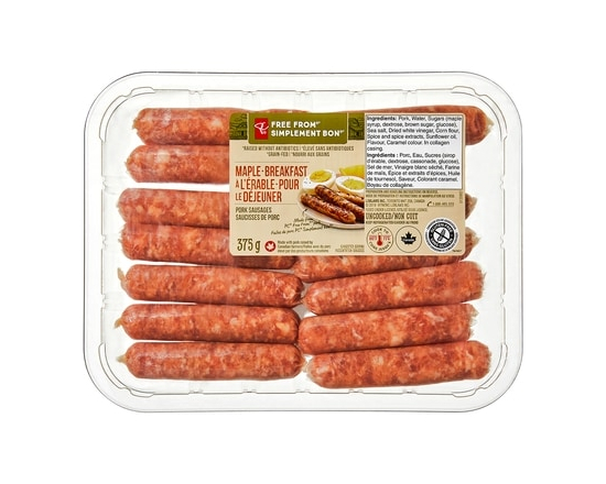 Free From Maple Breakfast Pork Sausages - 375.0 G