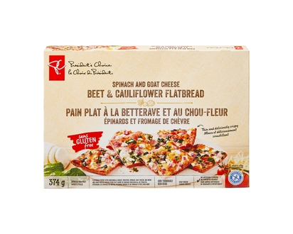 President's Choice Gluten Free Spinach and Goat Cheese Beet & Cauliflower Flatbread - 374.0 G
