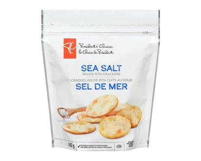 le Choix du Président Craquelins de pita cuits au four, sel de mer - 142.0 G