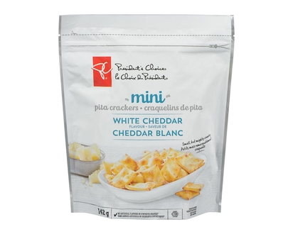 le Choix du Président Mini Craquelins de Pita à Saveur de Cheddar Blanc - 142.0 G