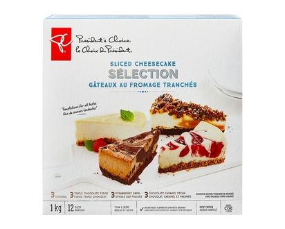 President's Choice Sliced Cheesecake Selection, 12 slices - 1.0 KG