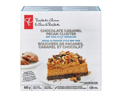 President's Choice Chocolate Caramel Pecan Cluster New York-Style Cheesecake - 600.0 G