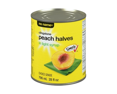 No Name Clingstone Peach Halves in Light Syrup - 796.0 ML