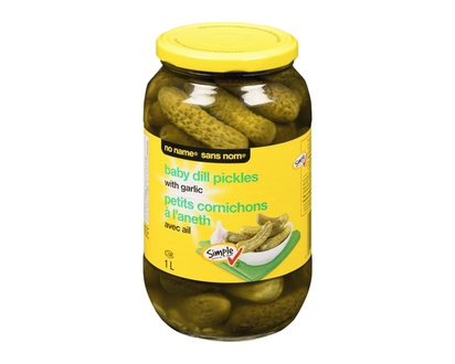 Sans Nom Petits cornichons à l’aneth avec ail - 1.0 L
