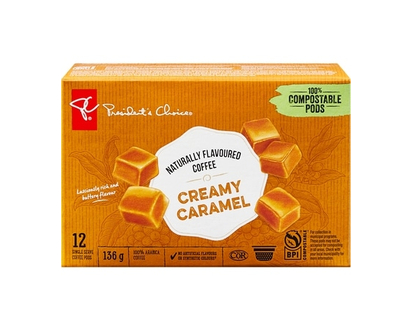 President's Choice PC® Creamy Caramel Naturally Flavoured Single Serve Coffee Pods - 12.0 EA
