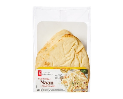 President's Choice Traditional Naan Club Size - 750.0 G