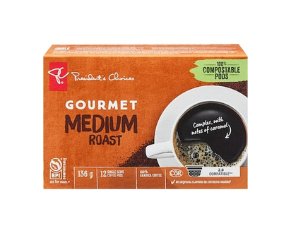President's Choice Gourmet Medium Roast Single Serve Coffee Pods - 12.0 EA